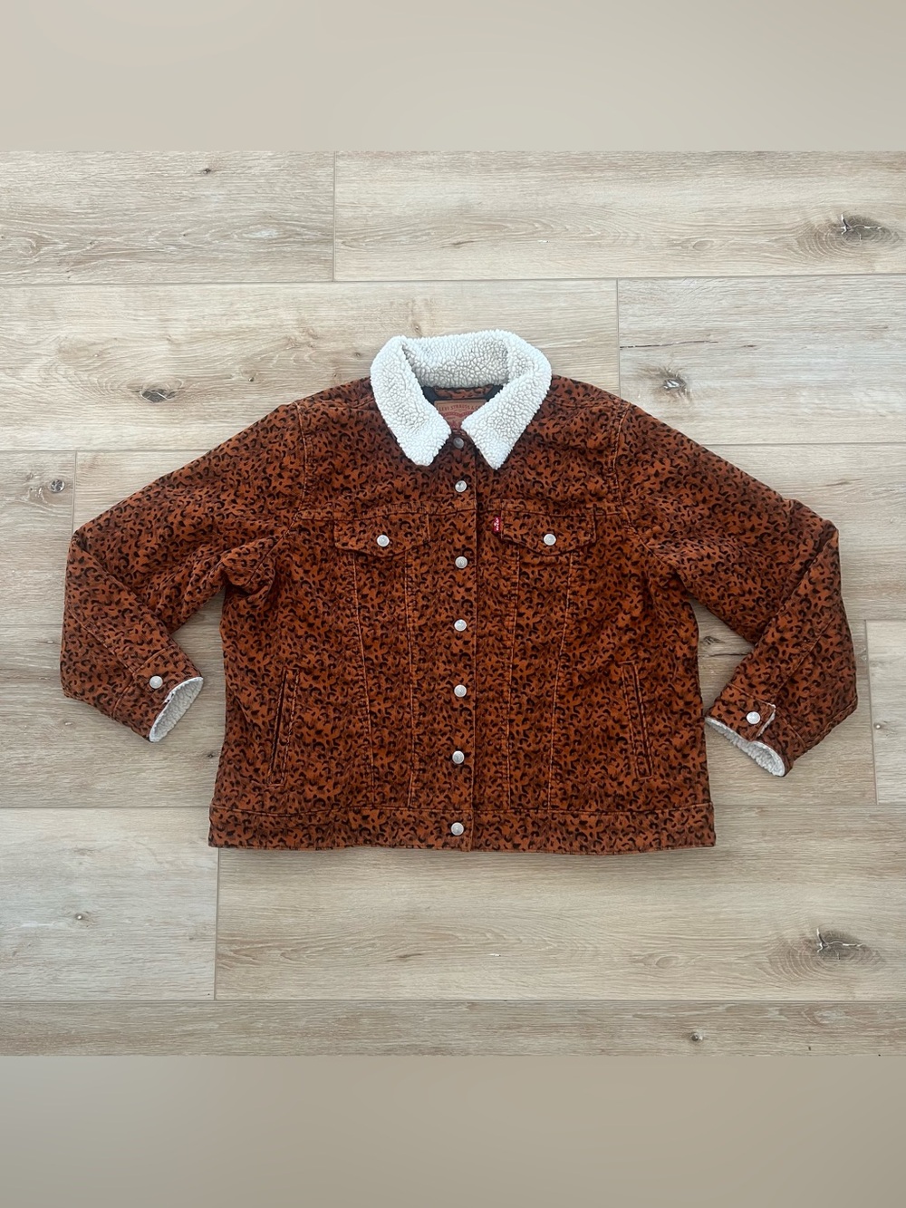 Levi's animal print corduroy Sherpa jacket